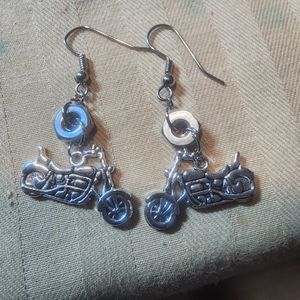 Motorcycle earrings